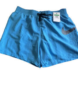 Nike Swim Trunks Shorts Pool Mens Size XL Black & Blue 718375 NEW With Tag
